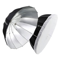 Godox UB-130S Parabolic Umbrella Reflective Umbrella 130M/51.2" Black Silver Umbrella Reflector