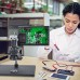 Industrial Camera 48MP FHD Camera V8 w/ 180X C Mount Lens 144 LED Ring Light Stand For PCB Repair