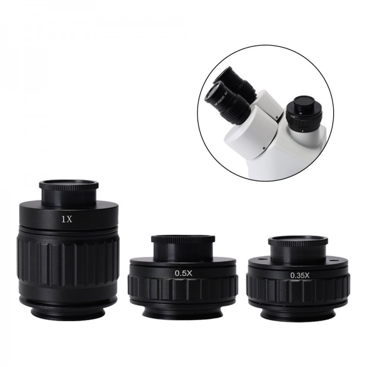 0.5X Lens Adapter 38MM C Mount Adapter Trinocular Microscope Camera