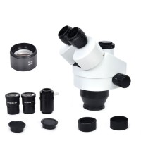 7X-45X 3.5X-45X Stereo Microscope Head Simul-Focal Trinocular Microscope With 0.5X Objective Lens