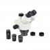 7X-45X 7X-90X Stereo Microscope Head Simul-Focal Trinocular Microscope With 2X Objective Lens