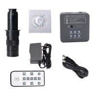 Microscope Video Camera USB Camera 48MP FHD Camera V8 180X C Mount Lens For Phone PCB Soldering
