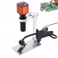 FHD 24MP Industrial Microscope Video Camera Kit HDMI USB Output Magnifier For Chip Phone Repair