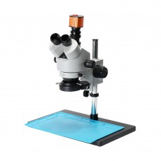 24MP HDMI Digital USB Microscope Camera Kit 7X-90X Trinocular Stereo Microscope w/ Big Base Board