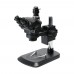7X-50X Black Trinocular Microscope Stereo Microscope Kit w/ 144-LED Ring Light 2.0X Objective Lens