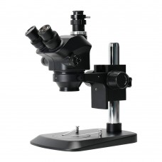 7X-50X Black Trinocular Microscope Stereo Microscope Kit w/ 144-LED Ring Light 2.0X Objective Lens
