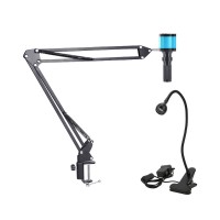 48MP 1080P 2K USB Camera Microscope Camera Kit 120X Lens Adjustable Stand For PCB Soldering Repair