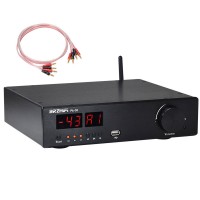 BRZHIFI PA-30 Hifi Power Amplifier 68Wx2 Bluetooth Amplifier w/ Speaker Cables For U Disk APTX-HD