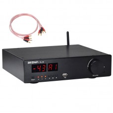 BRZHIFI PA-30 Hifi Power Amplifier 68Wx2 Bluetooth Amplifier w/ Speaker Cables For U Disk APTX-HD