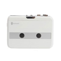 Tonivent TON007W Bluetooth Cassette Player Portable Cassette Player Walkman FM Radio Receiver White