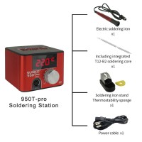 SUNKKO 950TPRO Red Soldering Station Constant Temperature w/ Soldering Iron Type A Soldering Stand