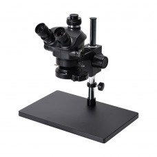 New 3.5X-100X Simul-Focal Trinocular Microscope Stereo Microscope w/ Adjustable 144-LED Ring Light Kit