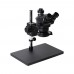 New 3.5X-100X Simul-Focal Trinocular Microscope Stereo Microscope w/ Adjustable 144-LED Ring Light Kit