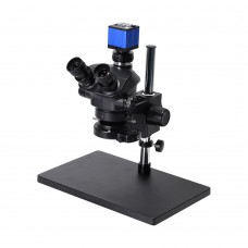 3.5X-100X Simul-Focal Trinocular Microscope 37MP Industrial Camera For Soldering PCB Jewelry Repair