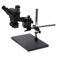 3.5X-100X Trinocular Microscope w/ Universal Bracket 144-LED Light For Soldering PCB Jewelry Repair