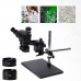 3.5X-100X Trinocular Microscope w/ Universal Bracket 144-LED Light For Soldering PCB Jewelry Repair