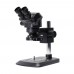 3.5X-100X Industrial Microscope Binocular Microscope Kit With 144-LED Dimmable Ring Light 0.5X Lens