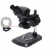 3.5X-100X Industrial Microscope Binocular Microscope Kit With 144-LED Dimmable Ring Light 0.5X Lens