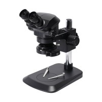 3.5X-100X Industrial Microscope Binocular Microscope Kit With 144-LED Dimmable Ring Light 0.5X Lens