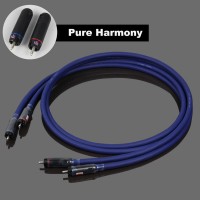 2PCS For Gotham Cable 11301 Australia Pure Harmony RCA Connectors Pure Silver 4-Core 1.5M/4.9FT