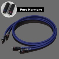 2PCS For Gotham Cable 11301 Australia Pure Harmony RCA Connectors Pure Silver 4-Core 2M/6.6FT