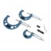 3Pcs Outside Diameter Micrometer Bearing Steel High Accuracy Measurement Tool 0-25mm 25-50mm 50-75mm 0.01 Micrometer