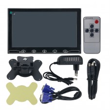 CAR1010AHVB 10.1" Desktop Monitor Slim HDMI Monitor w/ USB/HDMI/VGA/AV Functions Resolution 1024*600