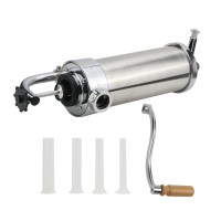 5LBS/2.5KG Vertical Sausage Stuffer Stainless Steel Sausage Maker + 4 Stuffer Tubes MF-2005C