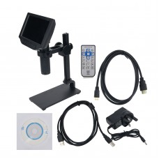 16MP Integrated Microscope Camera Stand Kit FHD 1080P w/ 150X Lens For PCB Repair Insect Observation