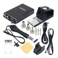 WY815P Electric Soldering iron Hot Air Gun Solder Station Kit LED Display DIY Rework Desoldering Station Soldering Tools 