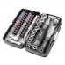 WISRETEC 38pcs Mini Ratchet Wrench Set 1/4" Socket Wrench Screw Bits Set Tools Kit Bike Maintenance Repair Hand Tool