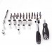 WISRETEC 38pcs Mini Ratchet Wrench Set 1/4" Socket Wrench Screw Bits Set Tools Kit Bike Maintenance Repair Hand Tool