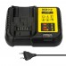 DCB112 Replacement Li-Ion Battery Charger for Dewalt 12 V 14.4V 18V Lithium Cells Battery Charger