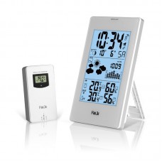 FanJu Indoor Outdoor Thermometer Hygrometer Barometer Wireless Weather Station Alarm Clock Weather Forecaster Station
