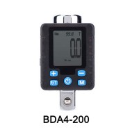 BDA2-200 Electronic Digital Torsion Spanner Adapter Tool Steel Wrench Socket Torsion Measuring Meter 1/2" Torque Tester