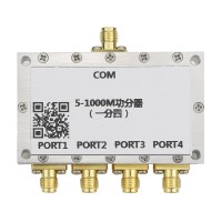 QM-PD4-05100S RF Power Divider Power Combiner 5-1000M Power Splitter SMA Connector One To Four