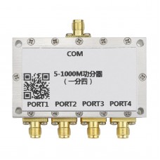 QM-PD4-05100S RF Power Divider Power Combiner 5-1000M Power Splitter SMA Connector One To Four