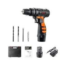 HABO FURUIDE JT-W Cordless Drill Set Electric Drill 12V Single-Speed Drill Kit (With Plastic Case)