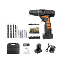 HABO FURUIDE JT-W Cordless Drill Electric Drill 25V Lithium 2-Speed w/ Plastic Case More Accessories