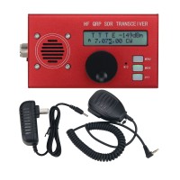 USDR/USDX HF QRP SDR Transceiver SSB/CW Transceiver 8-Band 5W Ham Radio Red Shell w/ Handheld Mic