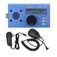 USDR/USDX HF QRP SDR Transceiver SSB/CW Transceiver 8-Band 5W Ham Radio Blue Shell With Handheld Mic