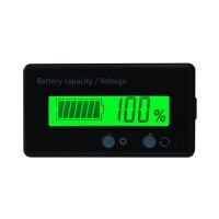 EV Battery Indicator Battery Gauge Battery Capacity/Voltage 12V-84V Upgraded Version Green Backlight