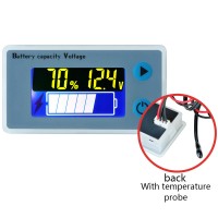 EV Battery Indicator Battery Capacity Voltage Battery Gauge 10V-100V Color Screen Low-Voltage Alarm