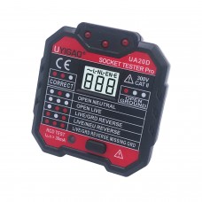 UYIGAO UA20D Socket Tester Pro Outlet Tester CAT II 300V With Backlit LCD Screen EU Standard