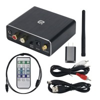 Bluetooth 5.0 Receiver Wireless DAC w/ Remote Controller Connect Speakers Power Amp Enjoy Karaoke