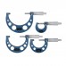 4pcs 0-100mm Outside Micrometer Set 0.01mm Accuracy Carbide Micrometer Set Metric Gauge Vernier Caliper Gauge Measure Tools