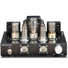 AOSIBAO 6P1 Hifi Tube Amplifier Class A Parallel Single-Ended Vacuum Tube Amp 6.8Wx2 With VU Meters