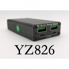 YZ826 Car Mobile Phone Charger Adapter Multi-Protocol DC Quick Charge Adapter DC Input 6-30Vdc