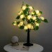55CM/21.7" 24-LED Rose Tree Lamp Tree Table Lamp Room Artificial Tree Decor Valentine's Day Present