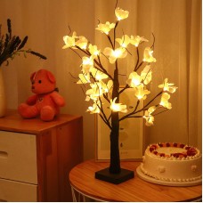 60CM/23.6" Tree Table Lamp Light Tree 24-LED Common Bombax Flow Artificial Tree Room Decoration